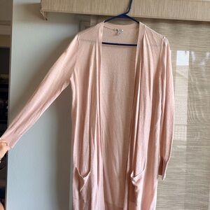 Halogen Pink Open Front Cardigan